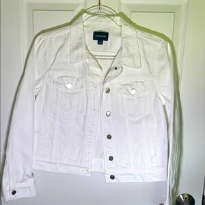 J Crew white denim jacket size medium
